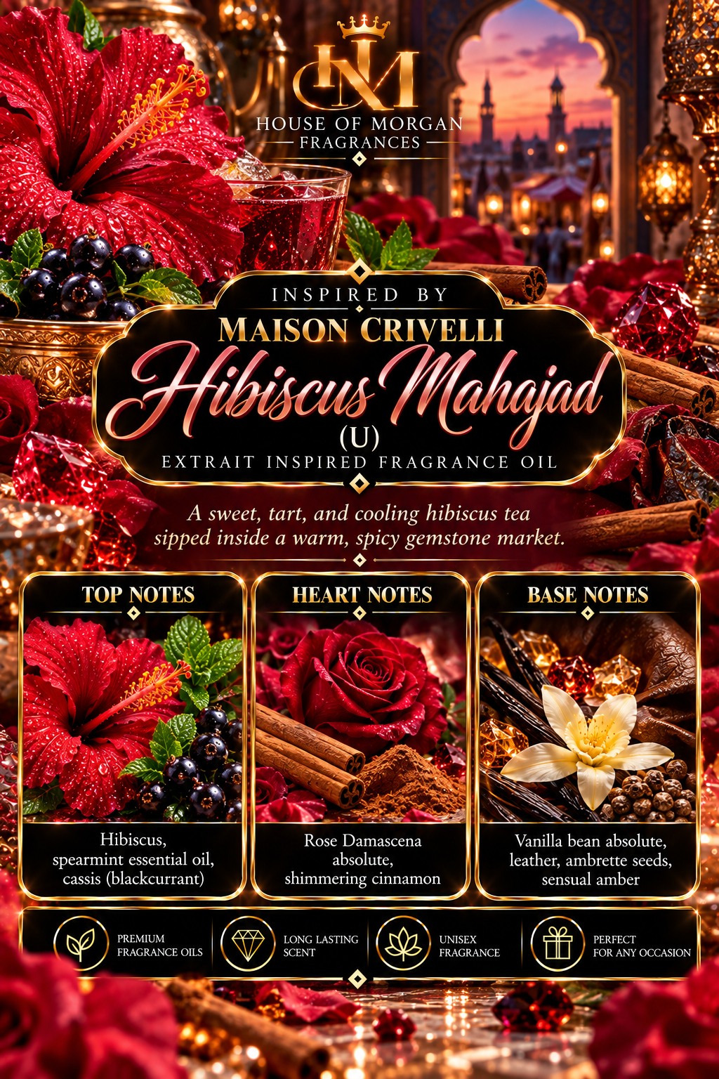Jeweled Hibiscus: Inspired by Maison Crivelli Hibiscus Mahajad