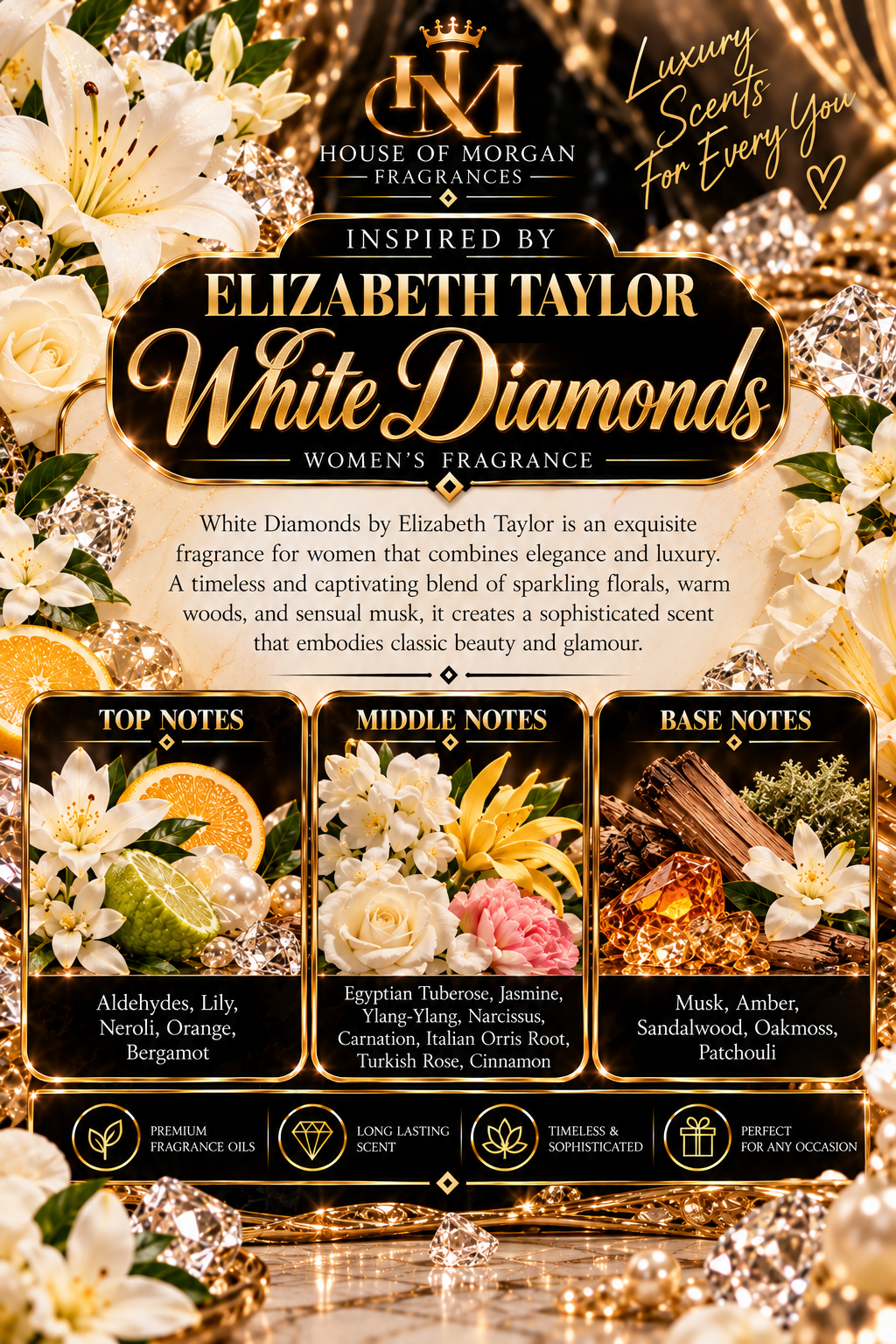Diamonds: Inspired by Elizabeth Taylor White Diamonds